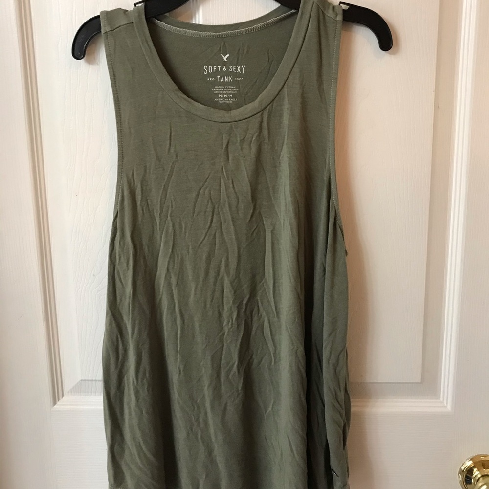 Olive green soft and sexy tank